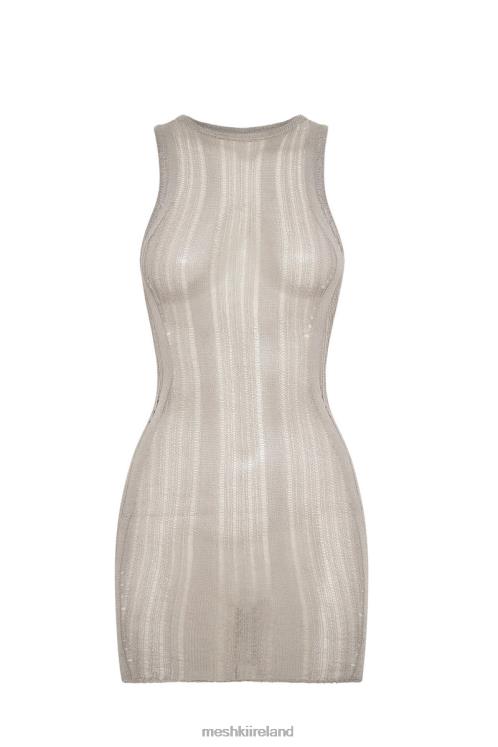 Meshki Valencia Mini Knit Dress Clothing Grey 6DX22540
