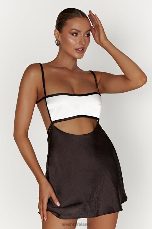Meshki Veda Two Tone Mini Dress Clothing Black 6DX22263