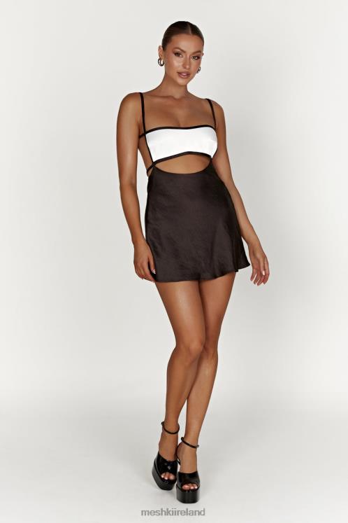Meshki Veda Two Tone Mini Dress Clothing Black 6DX22263