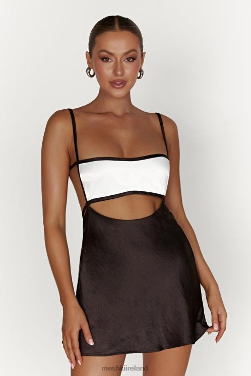Meshki Veda Two Tone Mini Dress Clothing Black 6DX22263