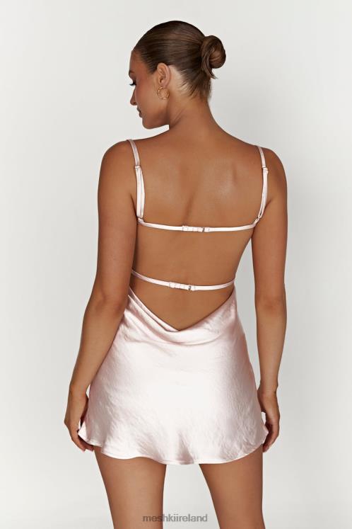 Meshki Veda Two Tone Mini Dress Clothing Blush Pink 6DX22614