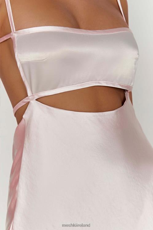 Meshki Veda Two Tone Mini Dress Clothing Blush Pink 6DX22614