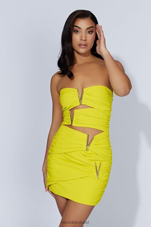 Meshki Victorie V-Hardware Mini Dress Clothing Fresh Green 6DX22627