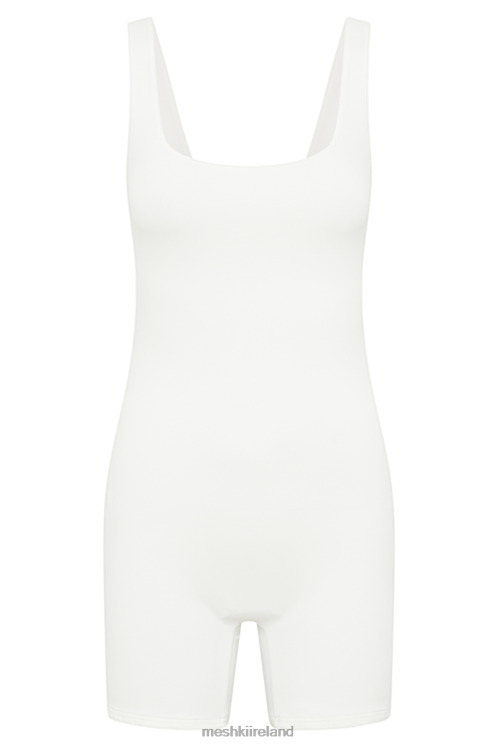 Meshki Cecily Recycled Nylon Playsuit Clothing White 6DX221287
