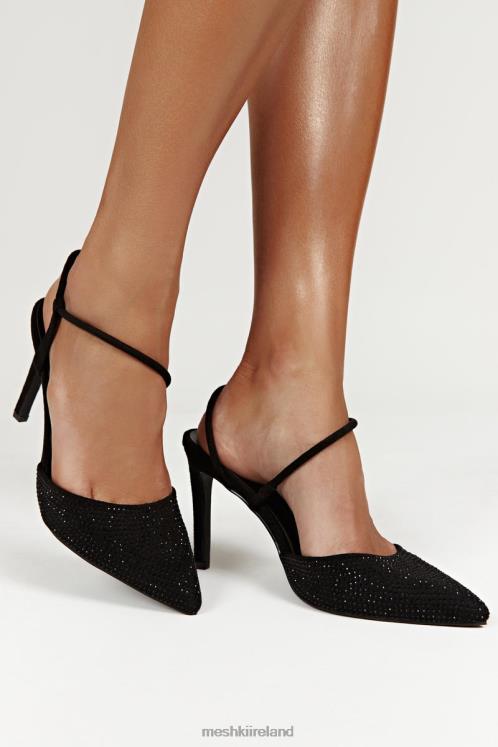 Meshki Carter Diamante Closed Toe Heels Footwear Black 6DX221676