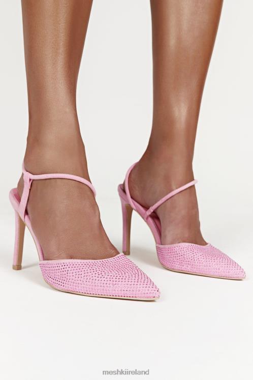 Meshki Carter Diamante Closed Toe Heels Footwear Blush Pink 6DX221674