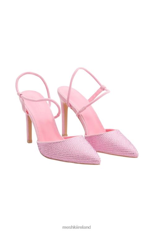 Meshki Carter Diamante Closed Toe Heels Footwear Blush Pink 6DX221674