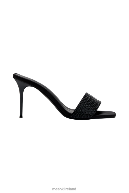 Meshki Geneva Square Diamante Mule Footwear Black 6DX221664