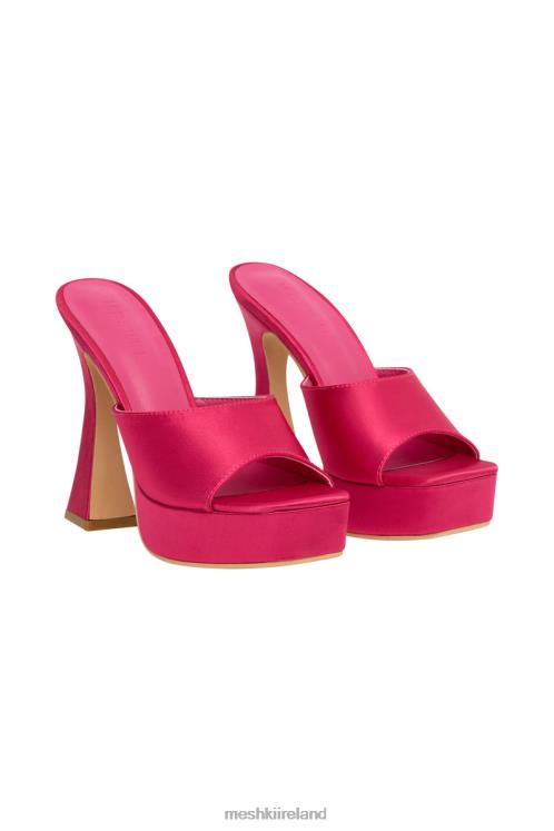 Meshki Mikaela Satin Platform Heels Footwear Pink 6DX221683