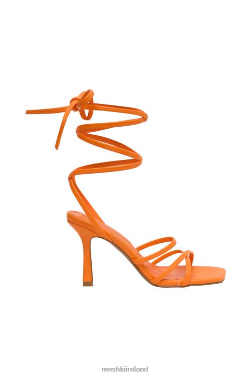 Meshki Milly Faux Leather Wrap Around Heels Footwear Tangerine 6DX221690