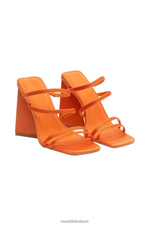 Meshki Robyn Diamante Strap Block Heels Footwear Orange 6DX221686