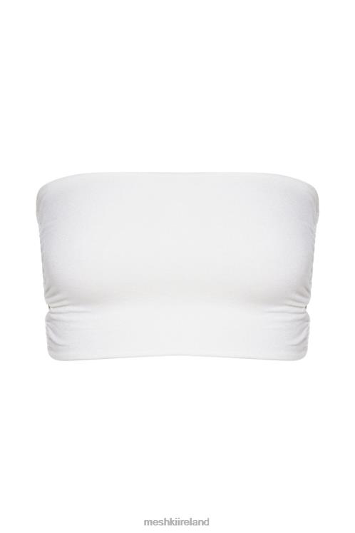 Meshki Eleanor Tie Up Side Bandeau Clothing White 6DX221208