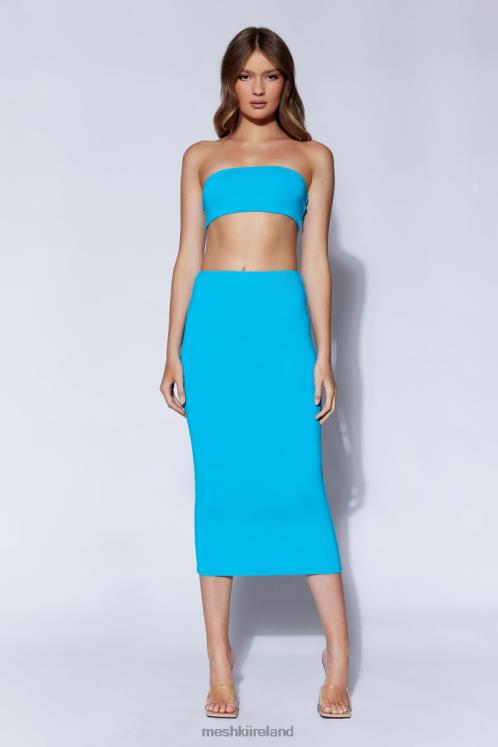 Meshki Mackenzie Bandeau Clothing Cyan Blue 6DX221168