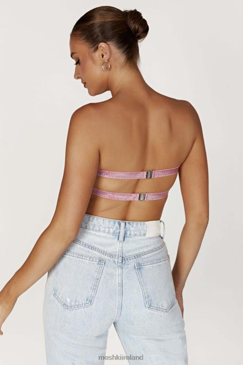 Meshki Valerie Diamante Bandeau Clothing Blush Pink 6DX22994