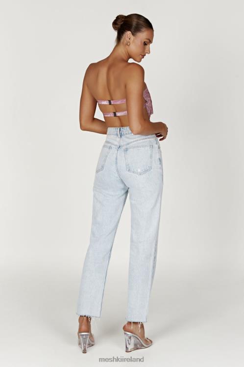 Meshki Valerie Diamante Bandeau Clothing Blush Pink 6DX22994