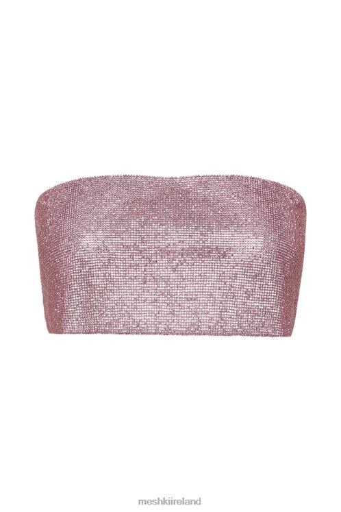 Meshki Valerie Diamante Bandeau Clothing Blush Pink 6DX22994