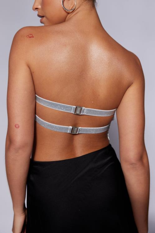 Meshki Valerie Diamante Bandeau Clothing Silver 6DX22920