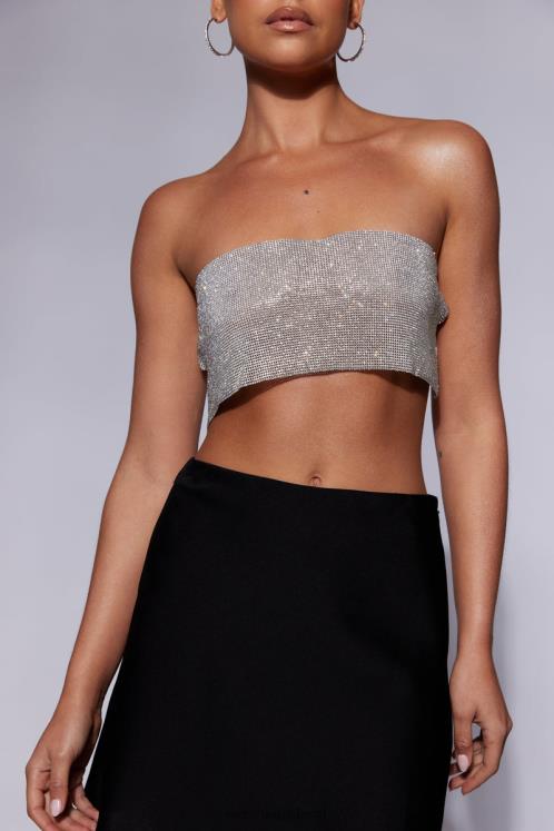 Meshki Valerie Diamante Bandeau Clothing Silver 6DX22920