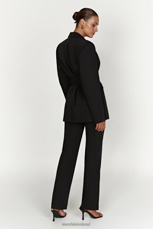 Meshki Arna Oversized Belted Blazer Clothing Black 6DX221643
