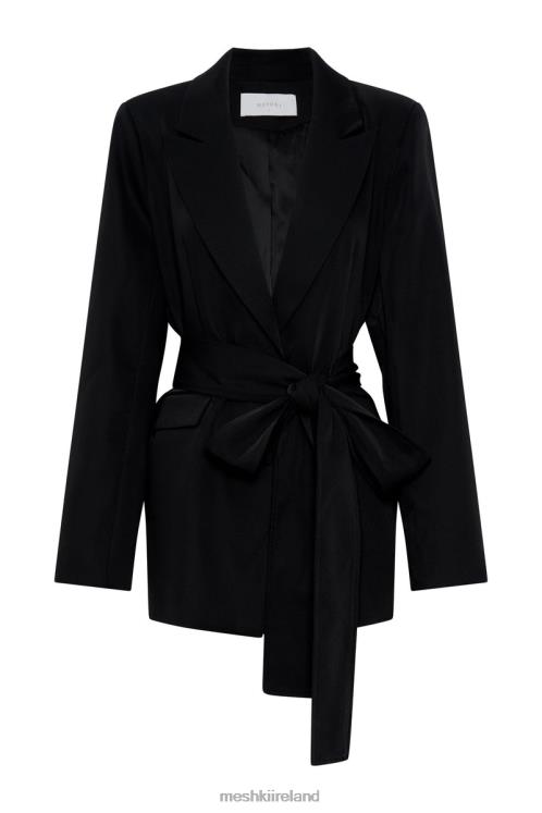 Meshki Arna Oversized Belted Blazer Clothing Black 6DX221643