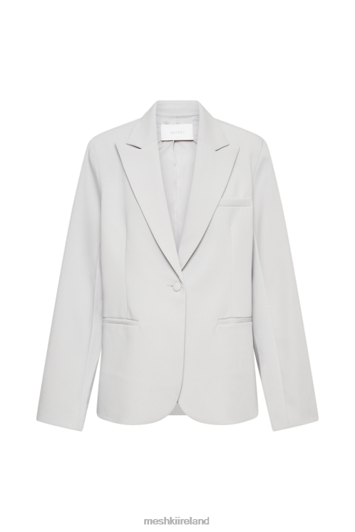 Meshki Bexley Oversized Blazer With Shoulder Pads Clothing Ice Grey 6DX221623