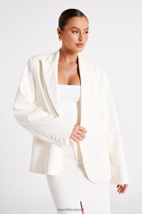 Meshki Bexley Oversized Blazer With Shoulder Pads Clothing Ivory 6DX221624