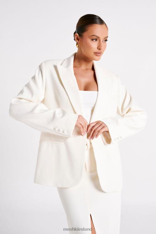 Meshki Bexley Oversized Blazer With Shoulder Pads Clothing Ivory 6DX221624