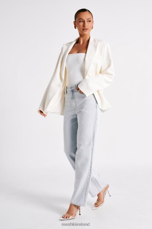 Meshki Bexley Oversized Blazer With Shoulder Pads Clothing Ivory 6DX221624