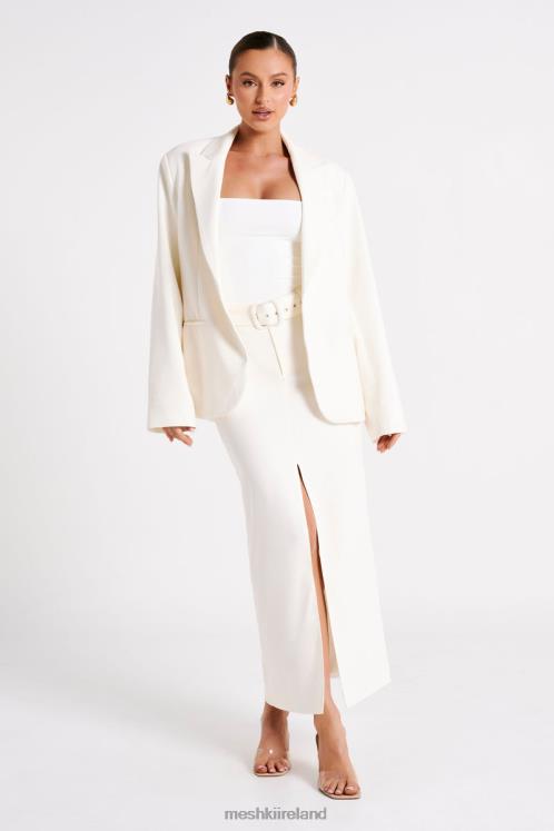 Meshki Bexley Oversized Blazer With Shoulder Pads Clothing Ivory 6DX221624