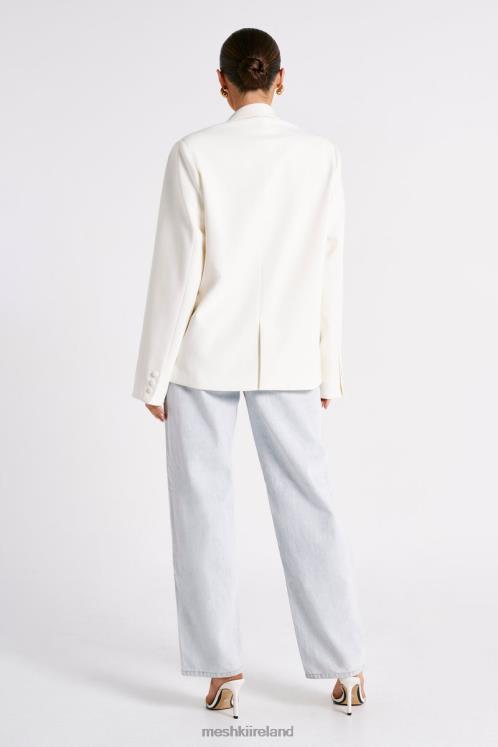 Meshki Bexley Oversized Blazer With Shoulder Pads Clothing Ivory 6DX221624