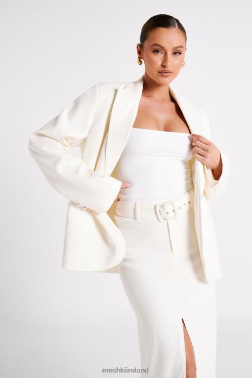 Meshki Bexley Oversized Blazer With Shoulder Pads Clothing Ivory 6DX221624