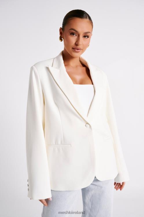 Meshki Bexley Oversized Blazer With Shoulder Pads Clothing Ivory 6DX221624