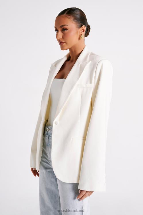 Meshki Bexley Oversized Blazer With Shoulder Pads Clothing Ivory 6DX221624