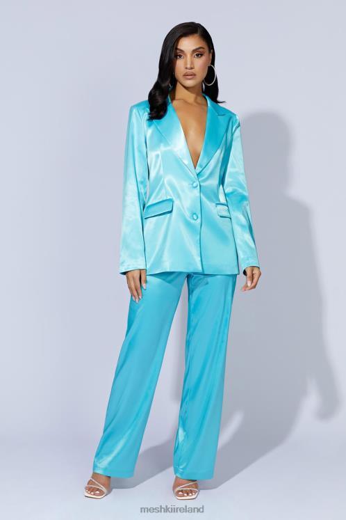 Meshki Maeva Satin Blazer Clothing Aquamarine 6DX221659