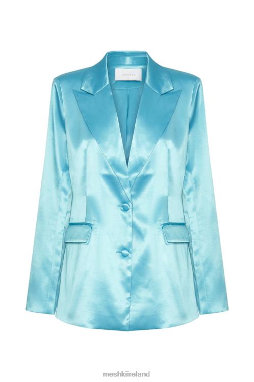 Meshki Maeva Satin Blazer Clothing Aquamarine 6DX221659