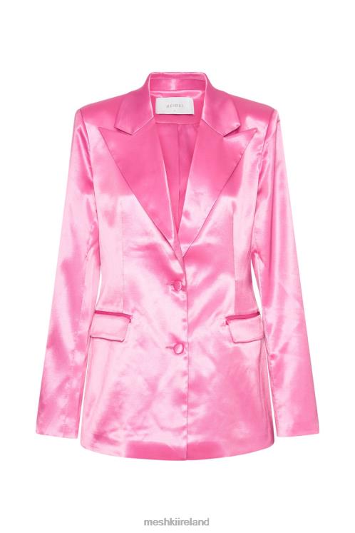 Meshki Maeva Satin Blazer Clothing Bubblegum Pink 6DX221656