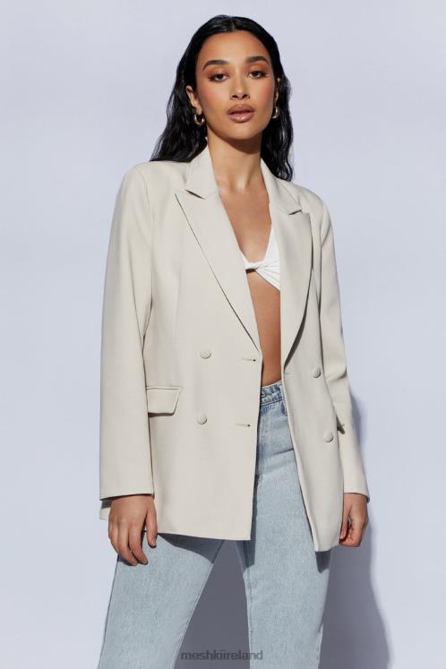 Meshki Rosana Oversized Cinched Blazer Clothing Wheat 6DX221657