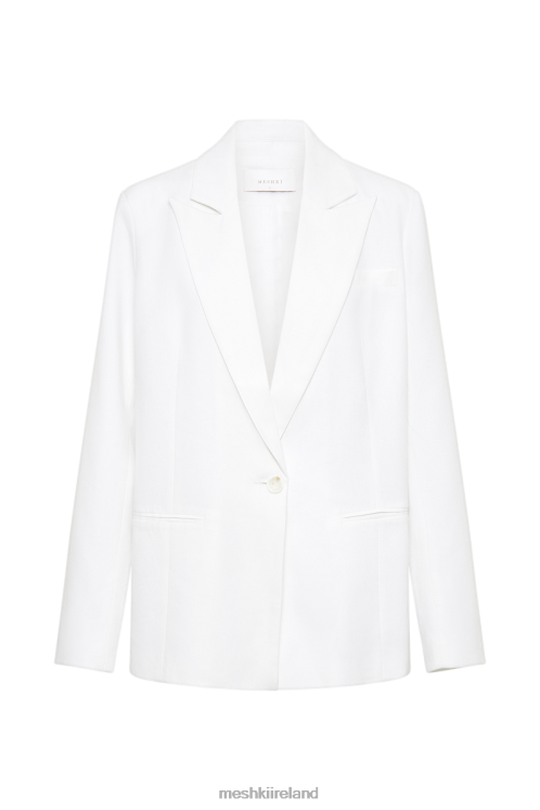Meshki Shona Linen Oversized Blazer Clothing White 6DX221636