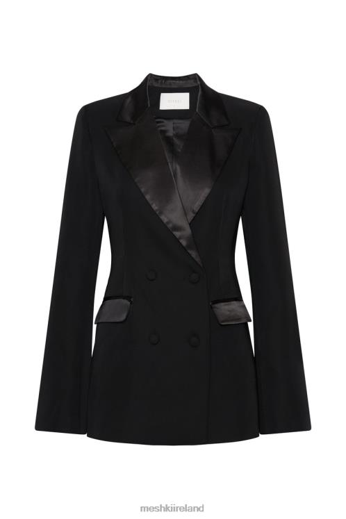 Meshki Zara Tailored Blazer With Splits Clothing Black 6DX221652