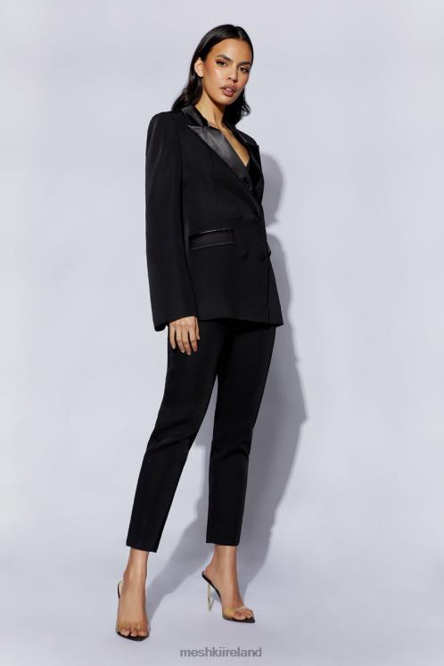 Meshki Zara Tailored Blazer With Splits Clothing Black 6DX221652