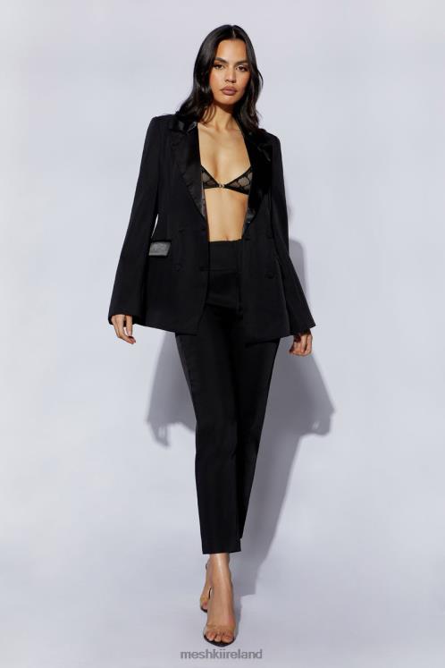 Meshki Zara Tailored Blazer With Splits Clothing Black 6DX221652
