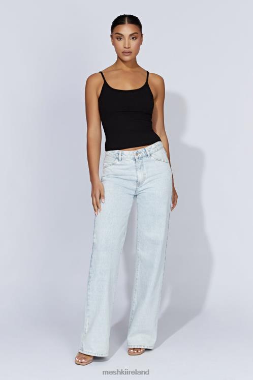 Meshki Alexis Ribbed Cami Longline Top Clothing Black 6DX221146