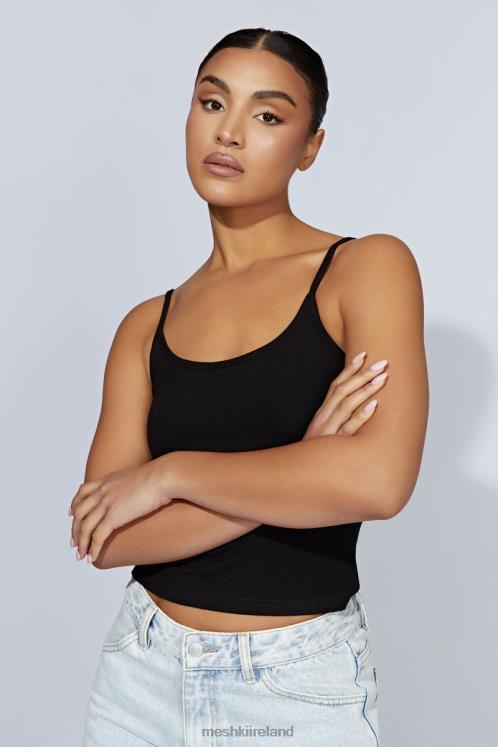 Meshki Alexis Ribbed Cami Longline Top Clothing Black 6DX221146