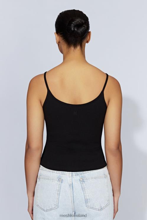 Meshki Alexis Ribbed Cami Longline Top Clothing Black 6DX221146