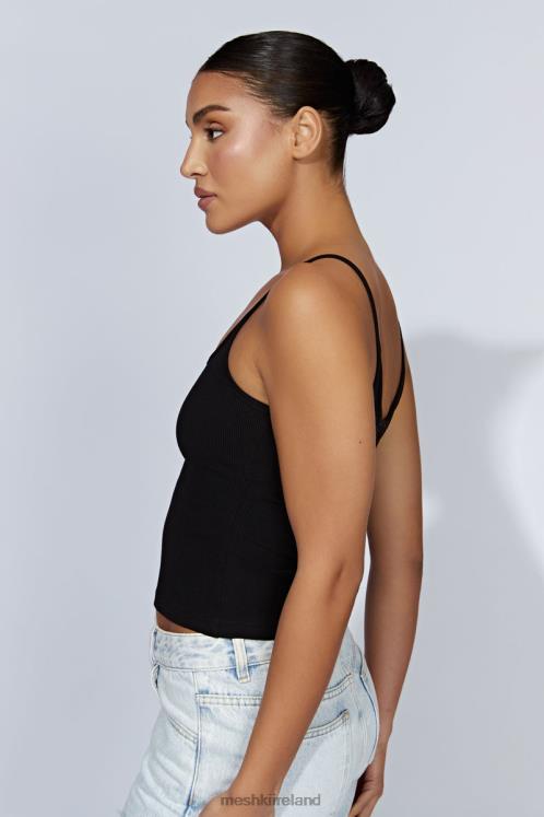 Meshki Alexis Ribbed Cami Longline Top Clothing Black 6DX221146