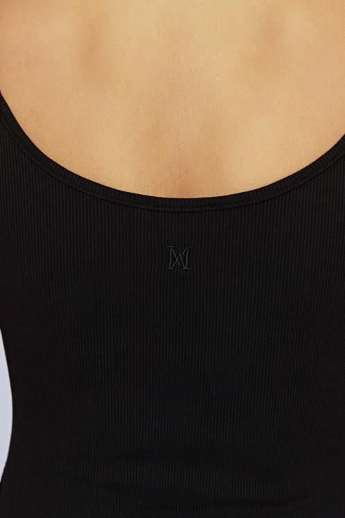 Meshki Alexis Ribbed Cami Longline Top Clothing Black 6DX221146