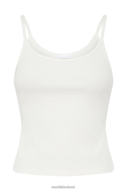 Meshki Alexis Ribbed Cami Longline Top Clothing White 6DX221121