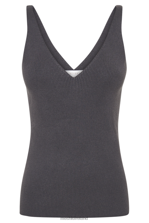 Meshki Alicia Sleeveless Knit Top Clothing Charcoal 6DX22870