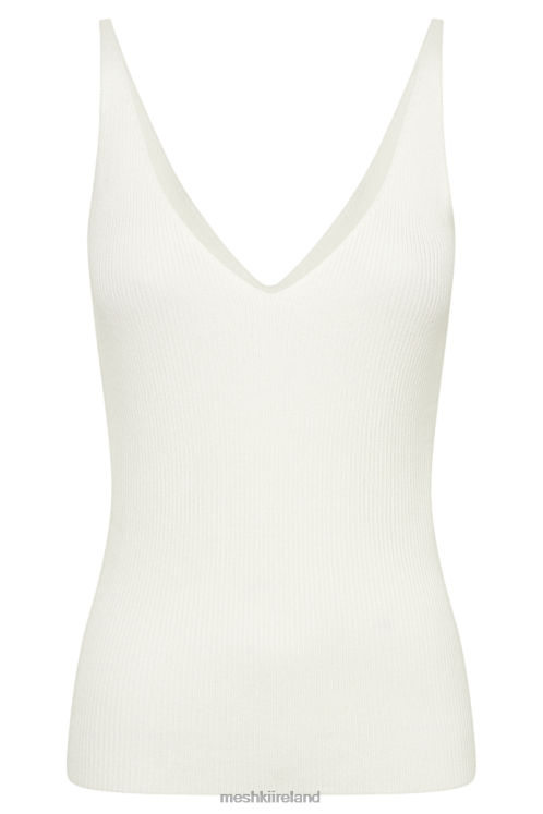 Meshki Alicia Sleeveless Knit Top Clothing White 6DX22874