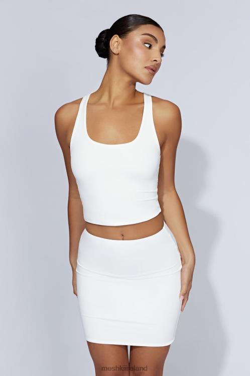 Meshki Alyssa Racer Back Top Clothing White 6DX221166